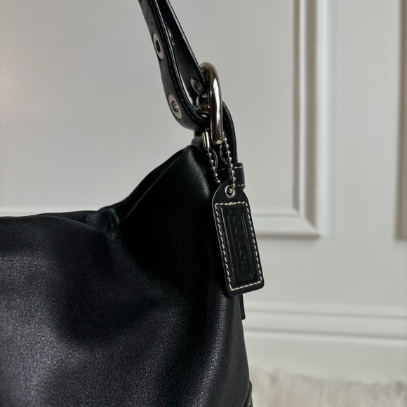Coach Black Leather Shoulder Bag - Picture 8 of 15